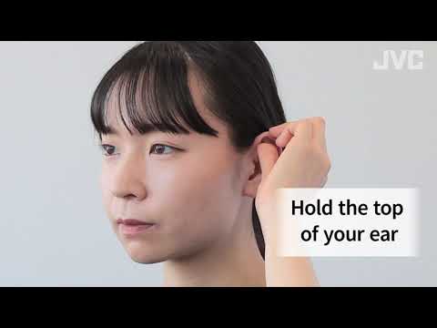 JVC Nearphones Wearing Instructions - HANP50T