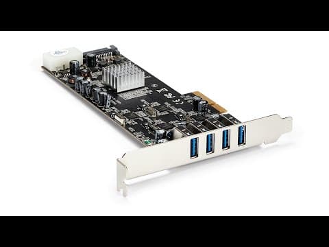 4 Port PCI Express (PCIe) SuperSpeed USB 3.0 Card Adapter - PEXUSB3S44V | StarTech.com