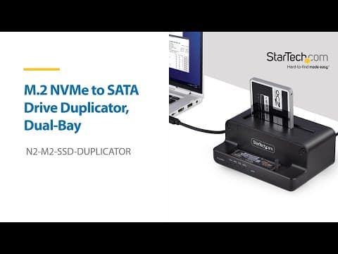 M.2 NVMe to SATA Drive Duplicator, Dual-Bay