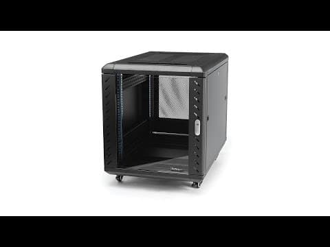 12U Knock-Down Server Rack Cabinet with Casters - RK1236BKF | StarTech.com
