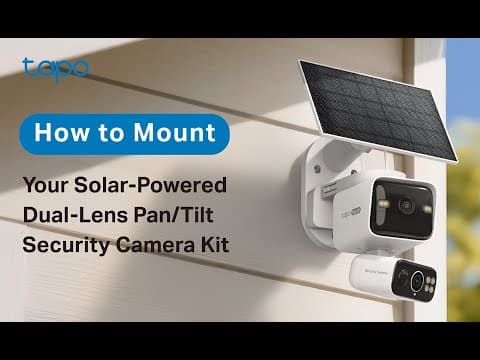 How to Mount Your Solar-Powered Dual-Lens Pan/Tilt Security Camera Kit | Tapo C645D KIT & TC93D KIT