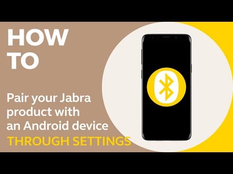 Pair your Jabra product with an Android device through the settings