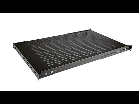 1U Adjustable Mounting Depth Vented Rack Mount Shelf - ADJSHELF | StarTech.com
