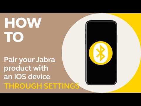 Pair your Jabra product with an iOS device through the settings