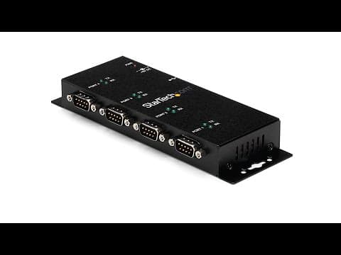4 Port USB to DB9 RS232 Serial Adapter Hub - ICUSB2324I | StarTech.com