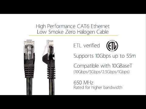 CAT6 Ethernet Cables - Low Smoke Zero Halogen | StarTech.com
