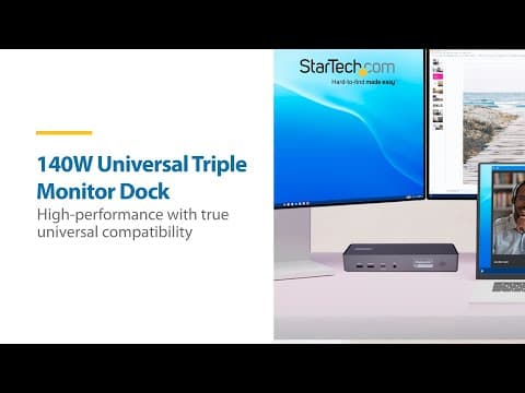 140W Universal Triple Monitor Dock | StarTech.com
