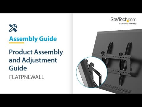 FLATPNLWALL | Product Assembly and Adjustment Guide
