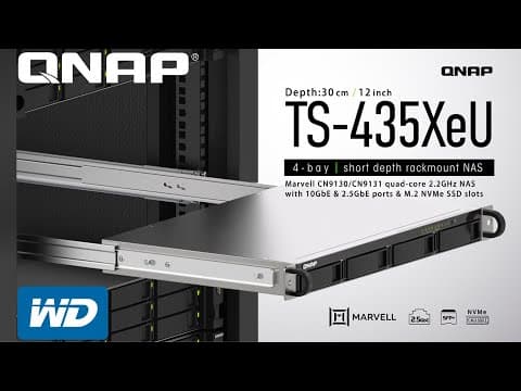 QNAP's Latest 4-Bay Dual 10GbE Rackmount NAS | TS-435XeU First Time Setup Guide Inc. WD Drives