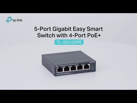 5-Port Gigabit Easy Smart Switch with 4-Port PoE+ | TP-Link TL-SG105PE