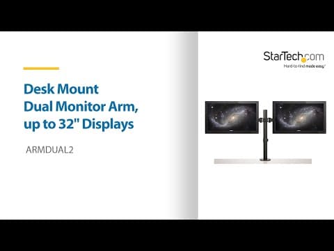 Desk Mount Dual Monitor Arm, up to 32"