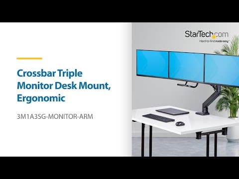 Crossbar Triple Monitor Desk Mount, Ergonomic