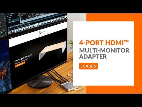 j5create USB-C™ to 4-Port HDMI™ Multi Monitor Adapter