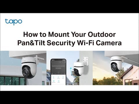 How to Mount Your Outdoor Pan&Tilt Security Wi-Fi Camera (Tapo C500/TC40/Tapo C510W/Tapo C520WS)