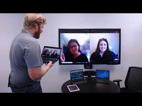 ScreenBeam 1100 Plus Wireless Display Receiver featuring ScreenBeam Conference.
