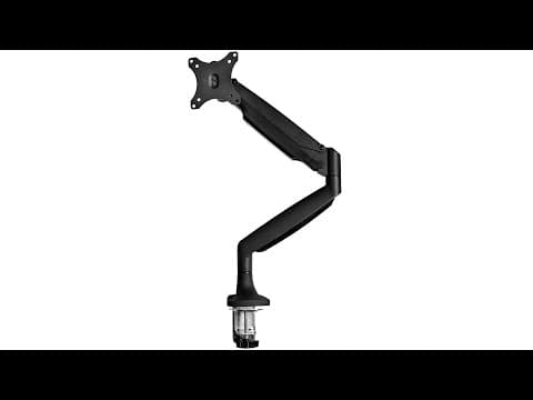 StarTech.com Desk Mount Monitor Arm - Heavy Duty Ergonomic VESA Monitor Arm - Single 34" (20lb) Display - Full Motion, Height Adjustable, Articulating - Aluminum - C-Clamp/Grommet- Black (ARMPIVOTHDB)