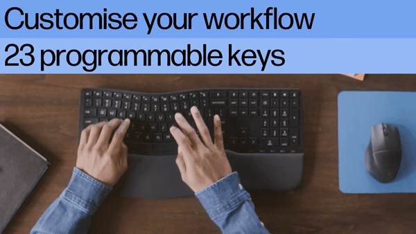 HP 680 Comfort Dual-Mode Keyboard (Black) - Product Demo Video (46 Sec) - English for EMEA