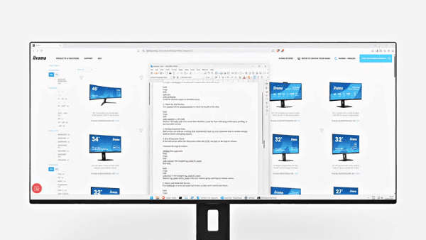 Multitasking with ultra-wide QHD