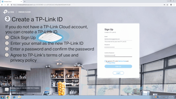 How to setup the OC200 via a web browser