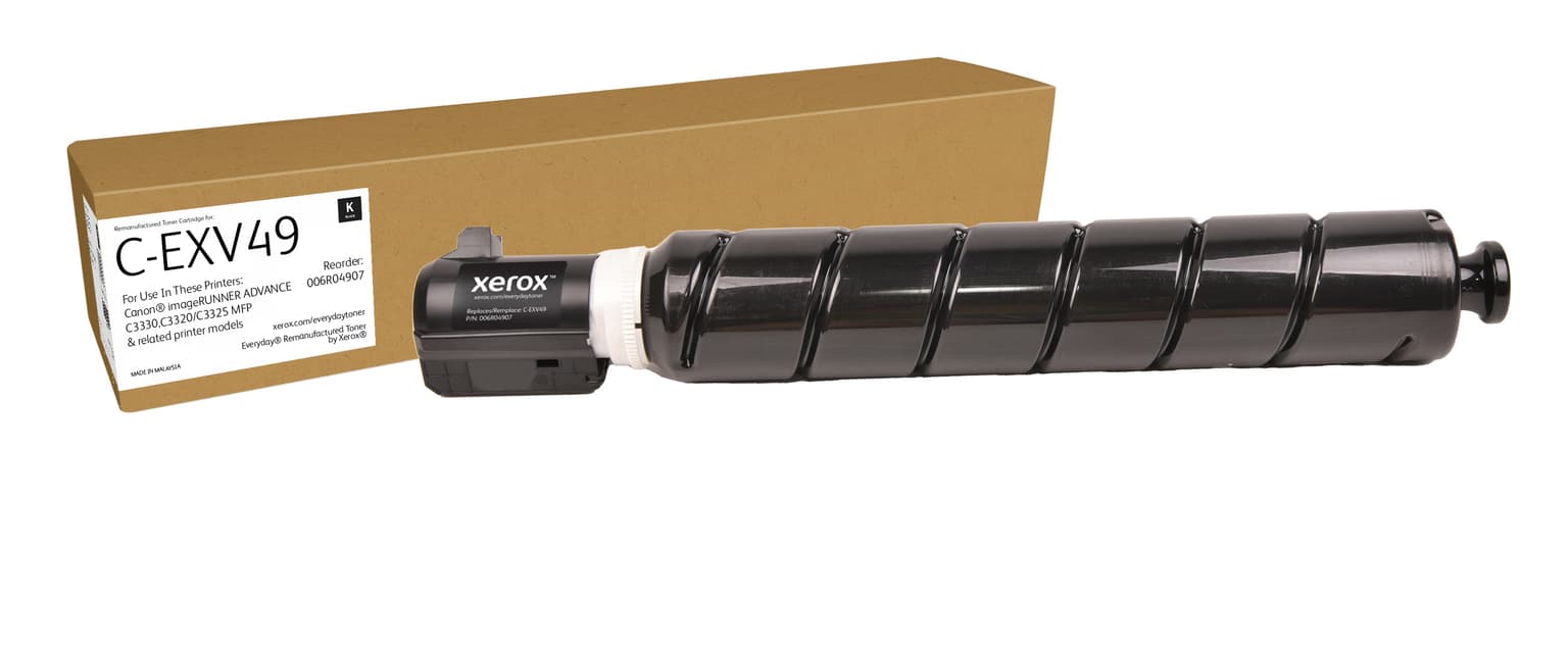 Everyday™ Black Remanufactured Toner by Xerox compatible with Canon C-EXV49 (8524B002), Standard capacity