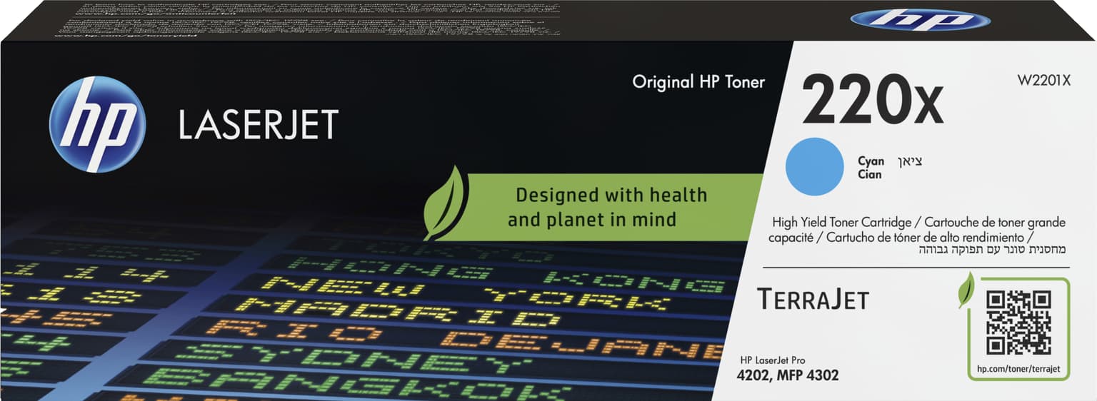 HP 220X Cyan Original LaserJet Toner Cartridge
