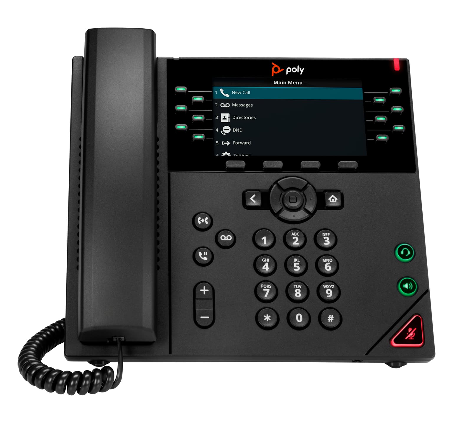 HP Poly VVX 450 12-Line IP Phone and PoE-enabled