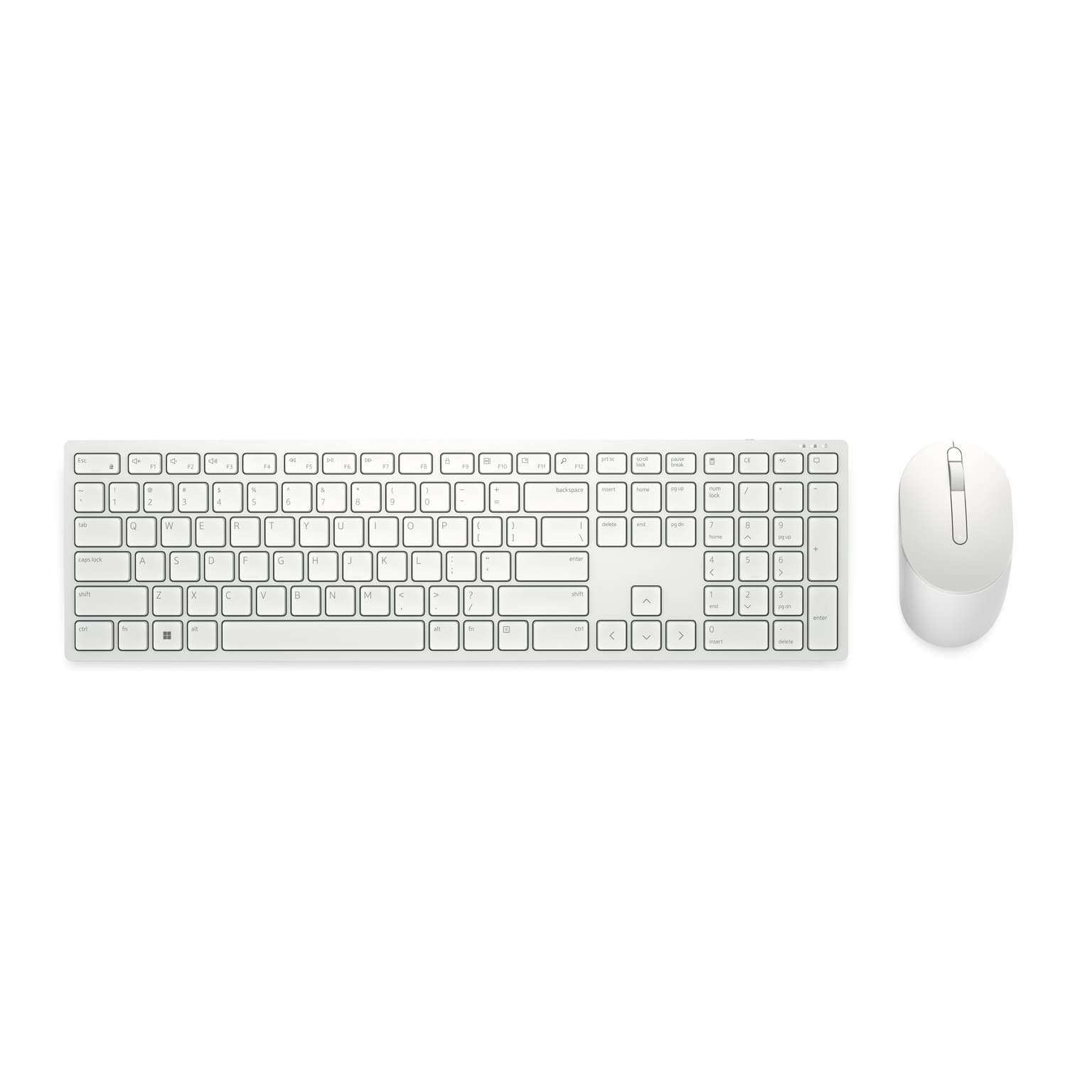 DELL Pro Keyboard and Mouse - KM5221W - US International (QWERTY) - White