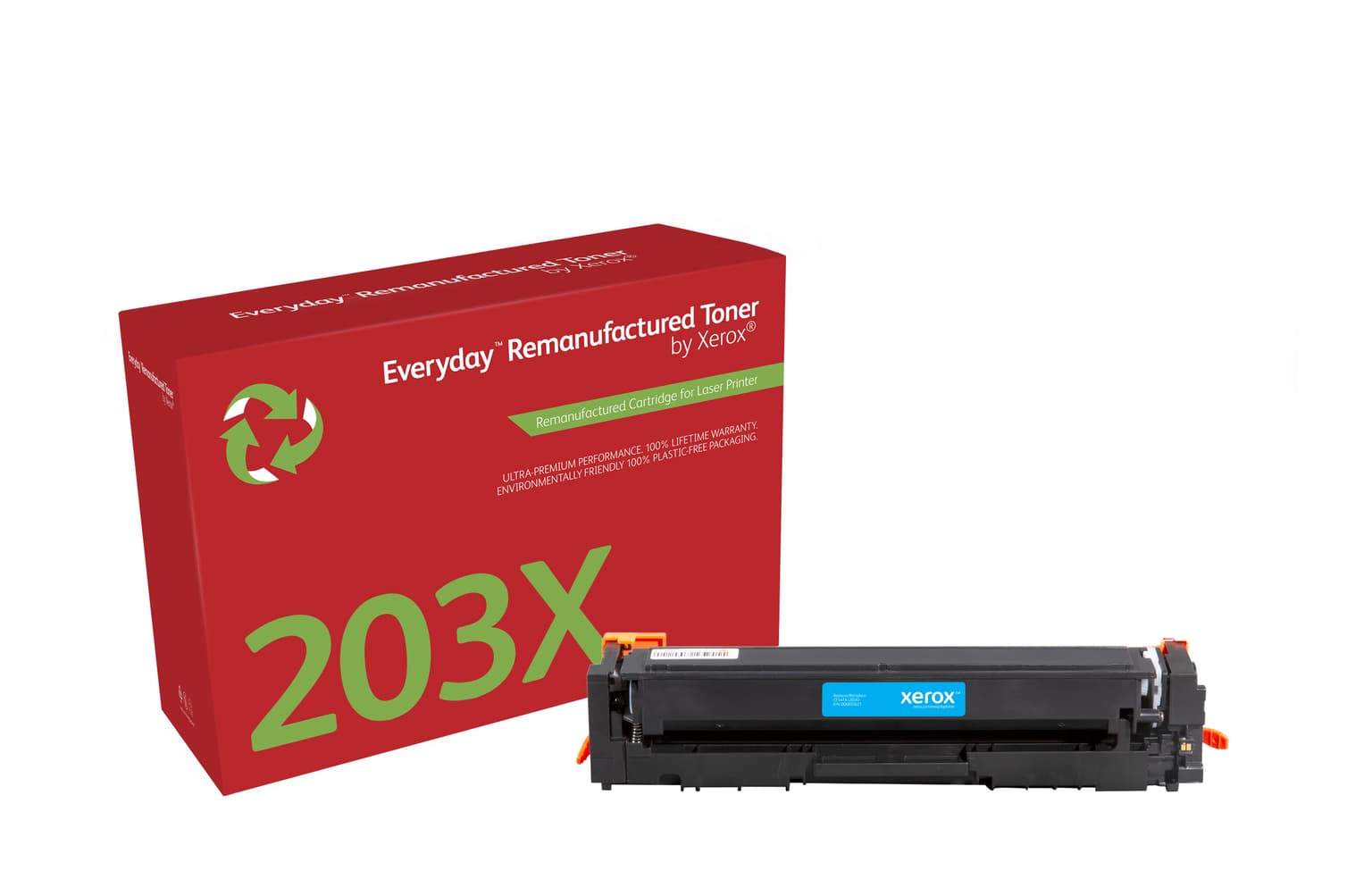 Everyday™ Cyan Remanufactured Toner by Xerox compatible with HP 203X (CF541X), High capacity