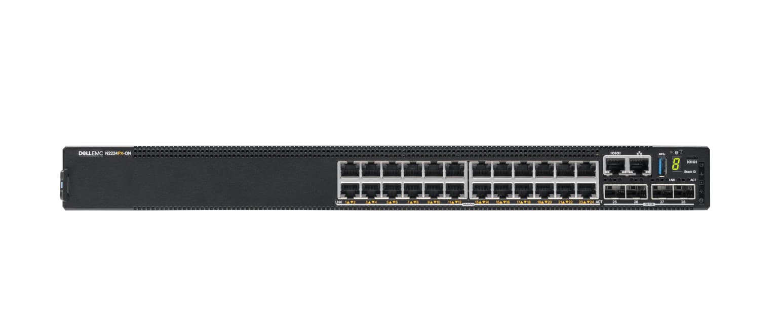 DELL N2224PX-ON Managed L3 2.5G Ethernet (100/1000/2500) Power over Ethernet (PoE) 1U Black