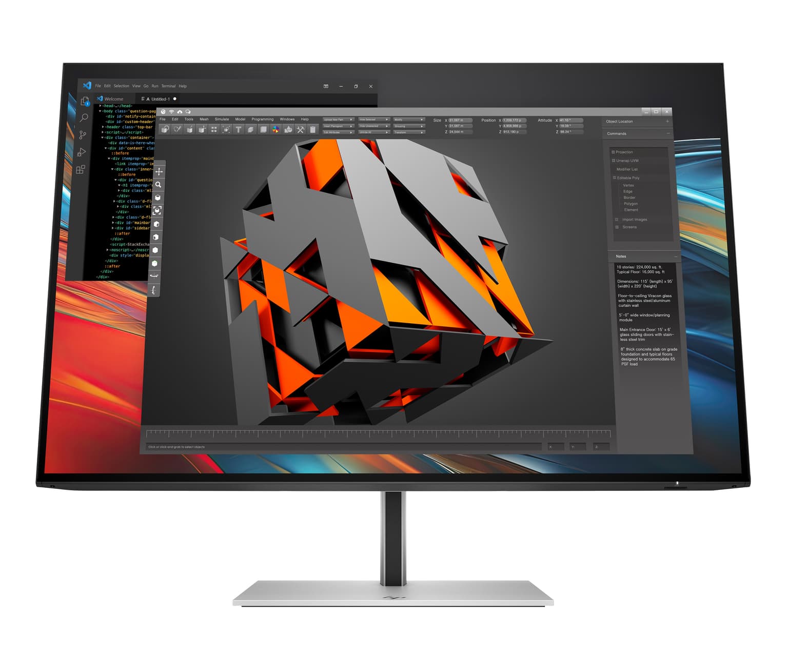 HP Series 7 Pro 24 inch WUXGA Monitor - 724pn