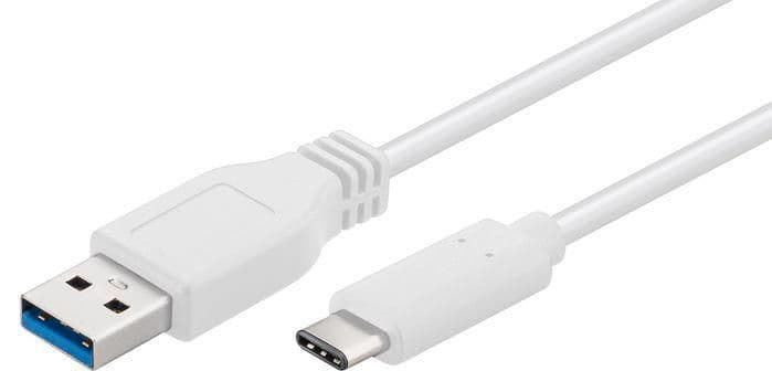 Microconnect USB3.1CA2W USB cable USB 3.2 Gen 1 (3.1 Gen 1) 2 m USB A USB C White