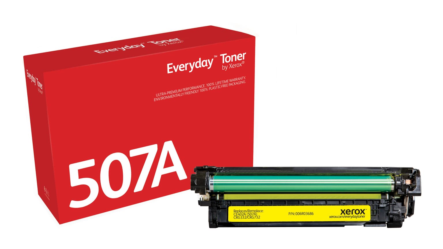 Everyday™ Yellow Toner by Xerox compatible with HP 507A (CE402A), Standard capacity