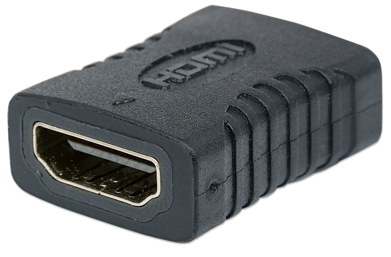 Manhattan HDMI Straight Coupler/Connector, 4K@60Hz, Suitable for ALL 4K & 1080p uses, Connect HDMI cables up to 5m on each side, Black, Female/Female, Ultra HD 4k x 2k,Lifetime Warranty,Fully Shielded,Gold Plated Contacts,Premium High Speed. Equivalent to GCHDMIFF