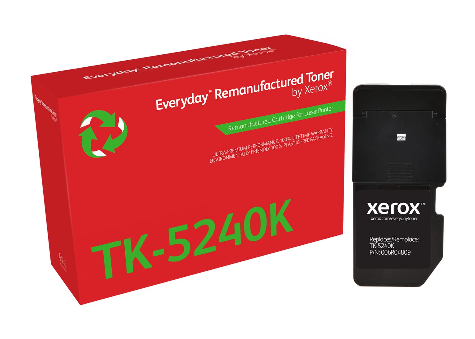 Everyday™ Black Remanufactured Toner by Xerox compatible with Kyocera TK-5240K, Standard capacity