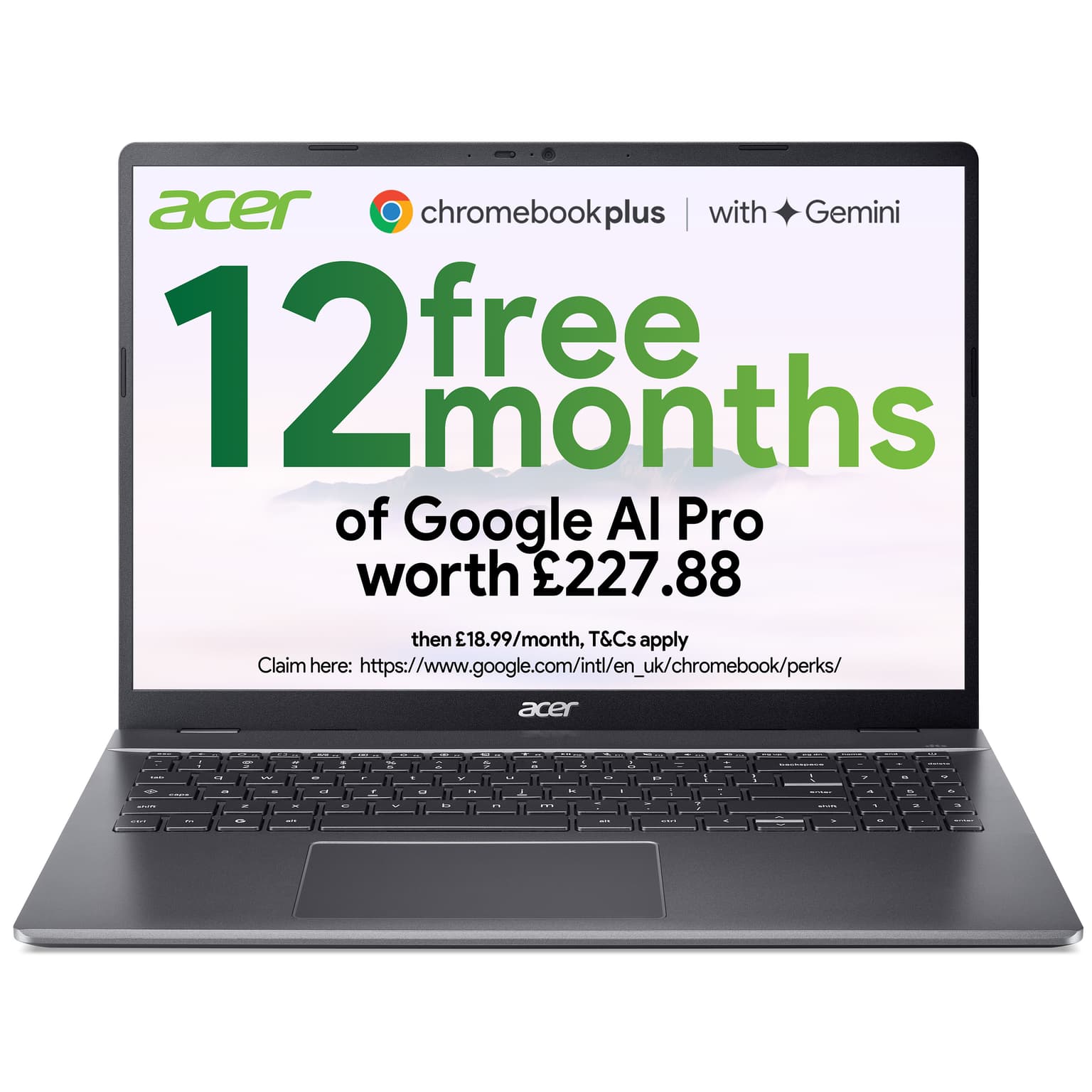 Acer Chromebook Plus 516 CB516‑1H – 16" WUXGA (1920×1200) 60Hz, Intel Core i3‑1315U, 8GB LPDDR5X, 128GB UFS, ChromeOS Laptop