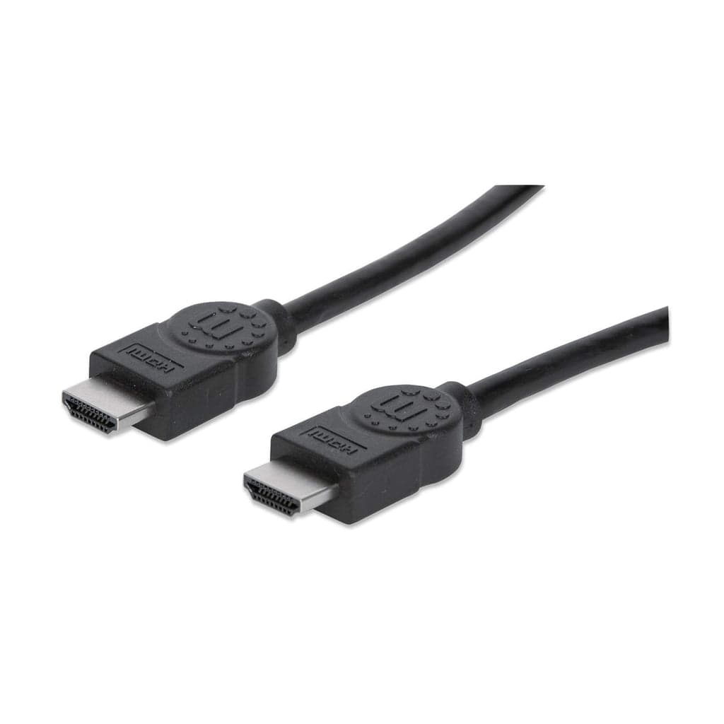 Manhattan HDMI Cable with Ethernet, 4K@30Hz, 15m, Suitable for ALL 1080p/HD and majority of 4K uses (check your system 4K specification to be sure), Male to Male, Black, Ultra HD 4k x 2k, Lifetime Warranty