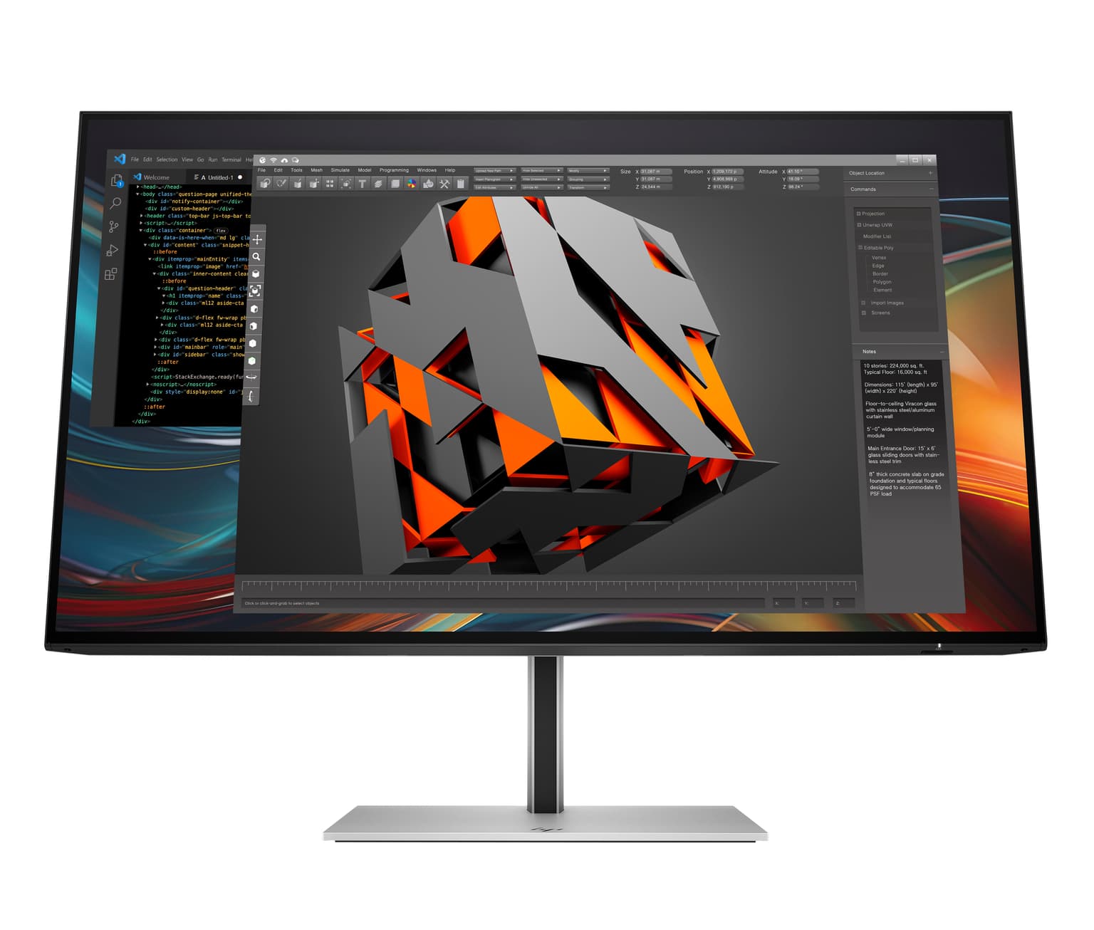 HP Series 7 Pro 23.8 inch FHD Monitor - 724pf PVC Free