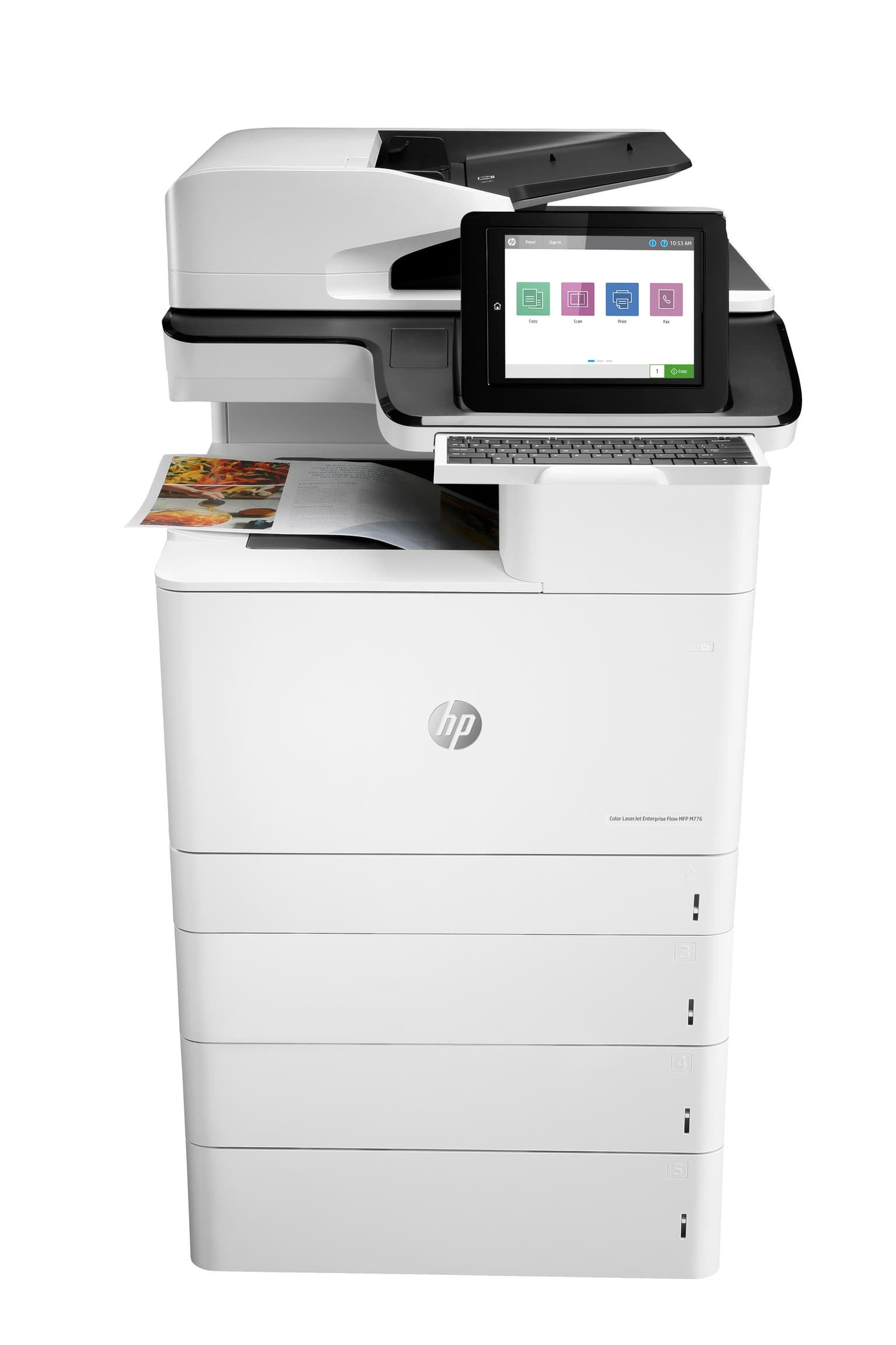 HP Color LaserJet Enterprise LaserJet Enterprise M776dn Multifunction Color Printer, Ethernet Only; Copier, Scanner