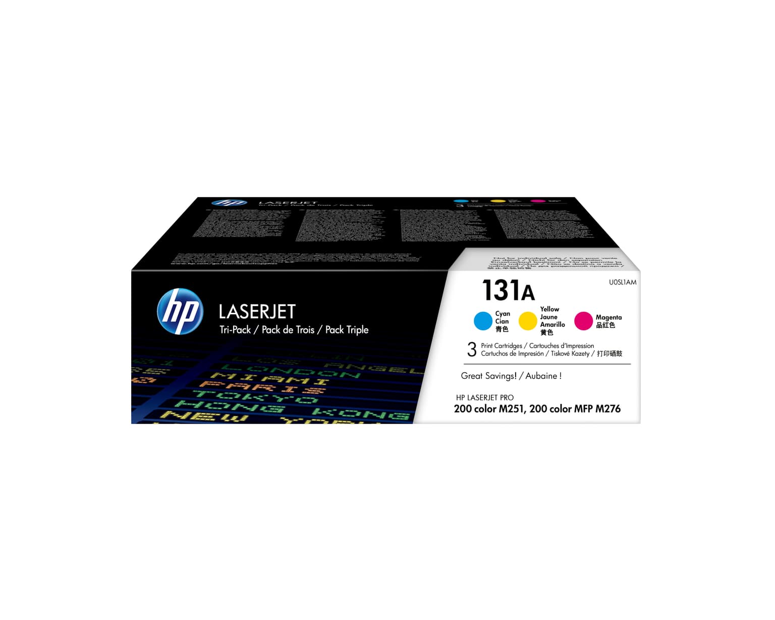 HP 131A 3-pack Cyan/Magenta/Yellow Original LaserJet Toner Cartridges