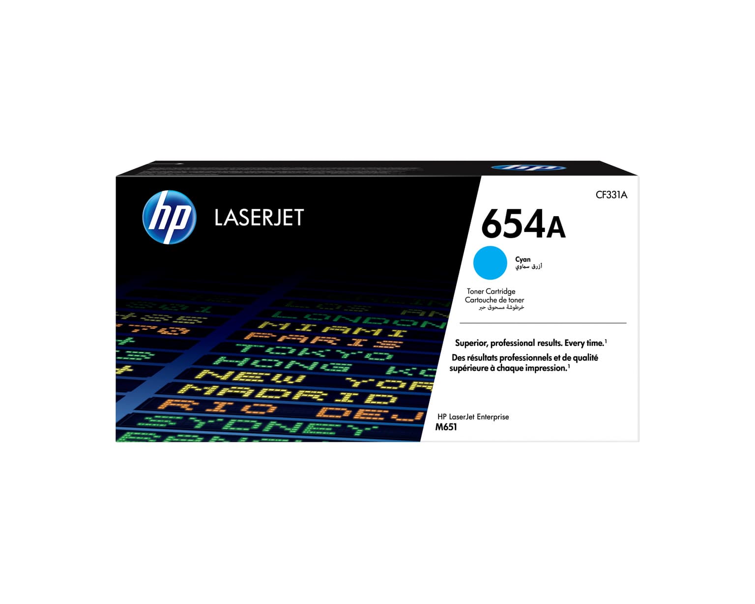 HP 654A Cyan Original LaserJet Toner Cartridge