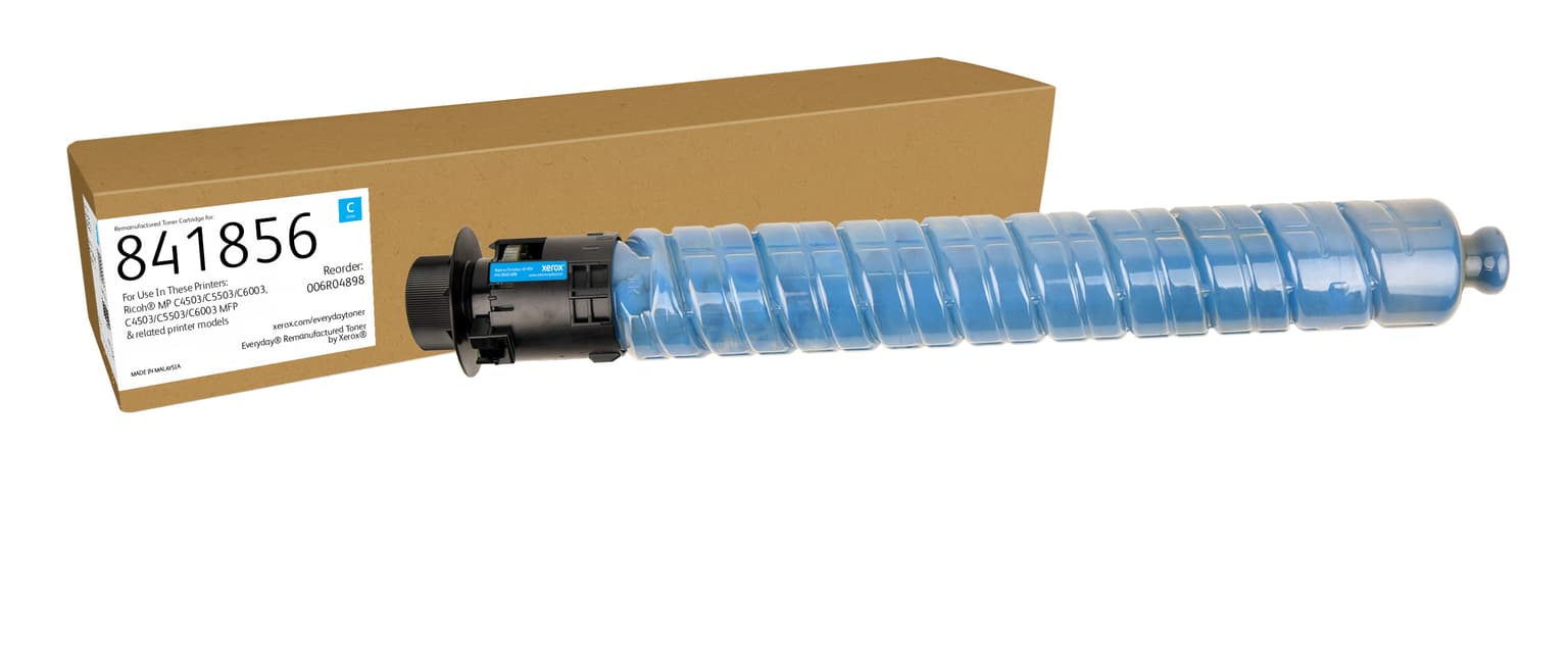 Everyday™ Cyan Remanufactured Toner by Xerox compatible with Ricoh 841856, Standard capacity