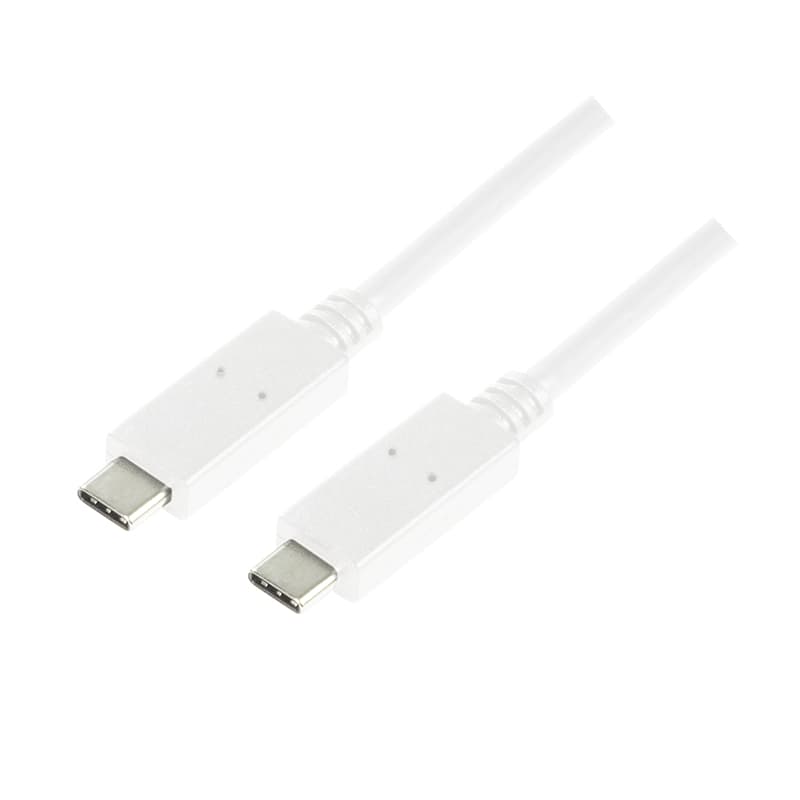 LogiLink CU0130 USB cable USB 3.2 Gen 2 (3.1 Gen 2) 0.5 m USB C 10 Gbit/s White