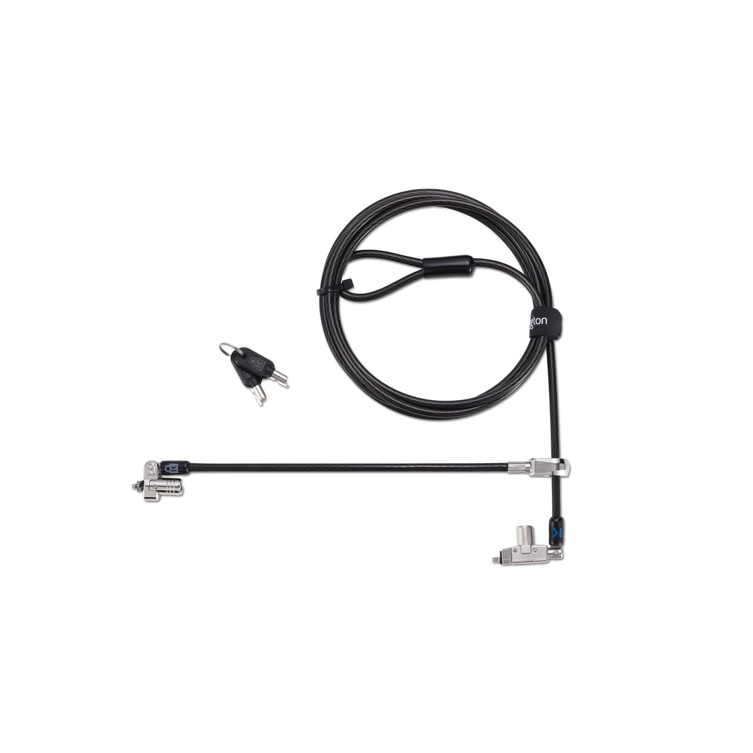 Kensington Slim N17 2.0 Keyed Dual Head Laptop Lock for Wedge-Shaped Slots