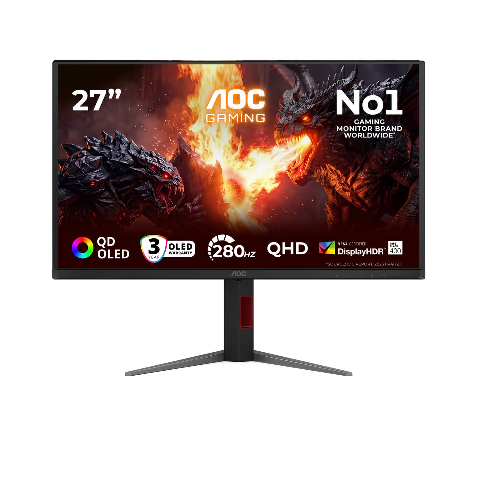 AOC G4 Q27G4ZD/69 computer monitor 67.3 cm (26.5") 2560 x 1440 pixels Black, Red