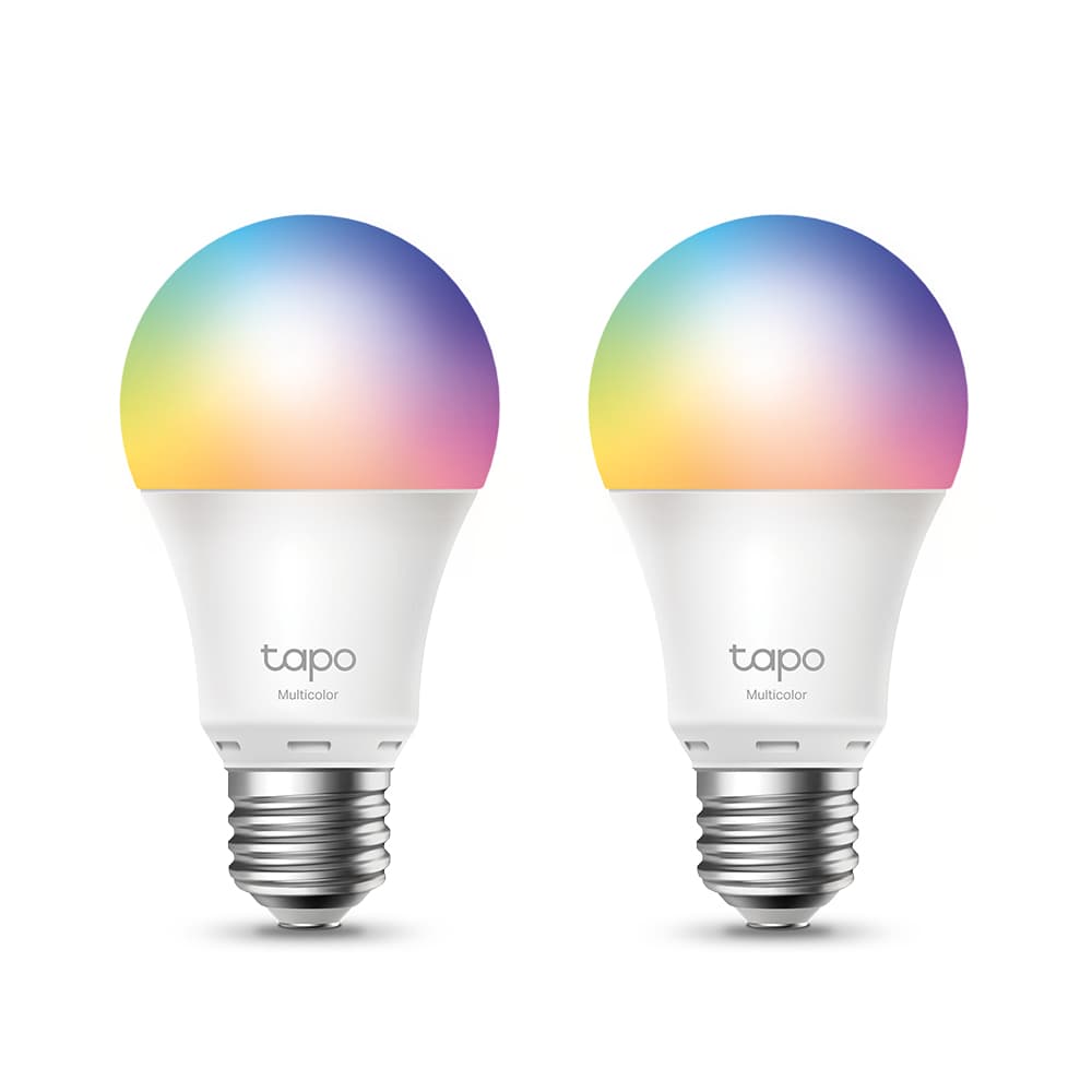 TP-Link Tapo Smart Wi-Fi Light Bulb, Multicolor, E27, 2-Pack