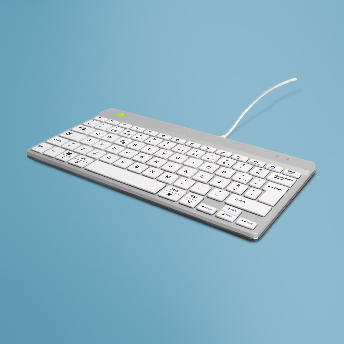 R-Go Tools Ergonomic keyboard R-Go Compact Break, compact keyboard with break software, QWERTY (PT), wired, white