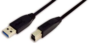 LogiLink 3m USB 3.0 USB cable USB 3.2 Gen 1 (3.1 Gen 1) USB A USB B 5 Gbit/s Black
