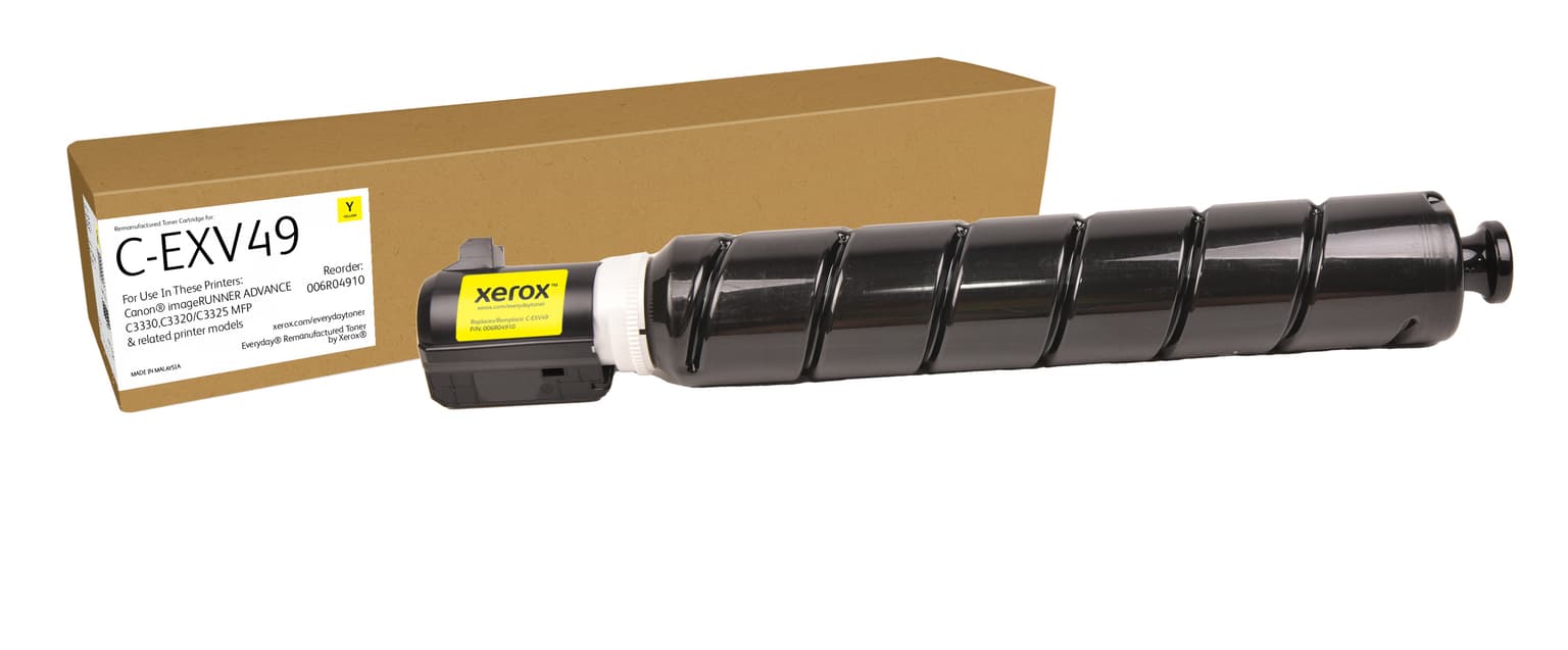 Everyday™ Yellow Remanufactured Toner by Xerox compatible with Canon C-EXV49 (8527B002), Standard capacity
