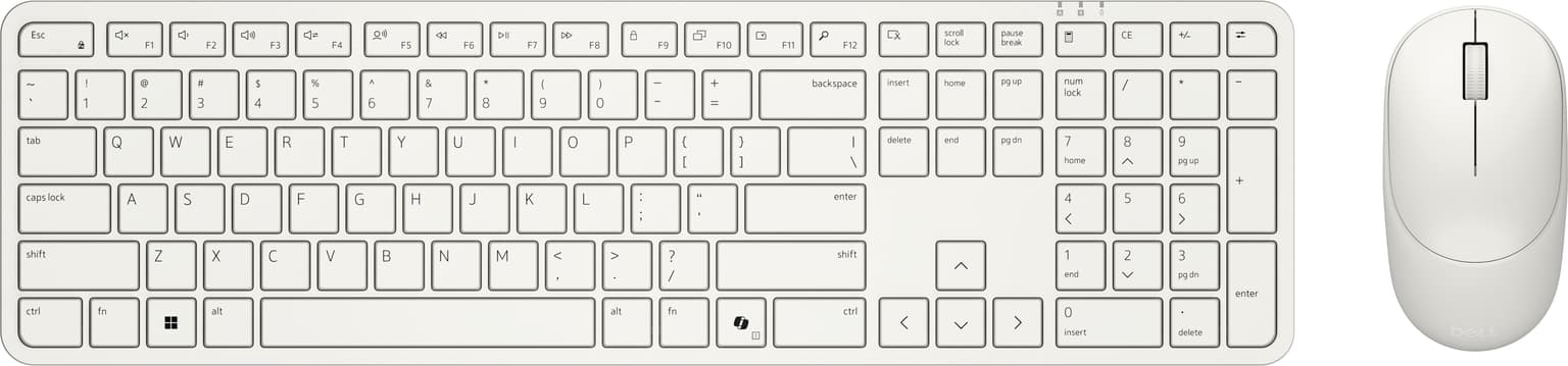 DELL Pro 5 KM526 keyboard Mouse included Home/Office RF Wireless QWERTY UK English White