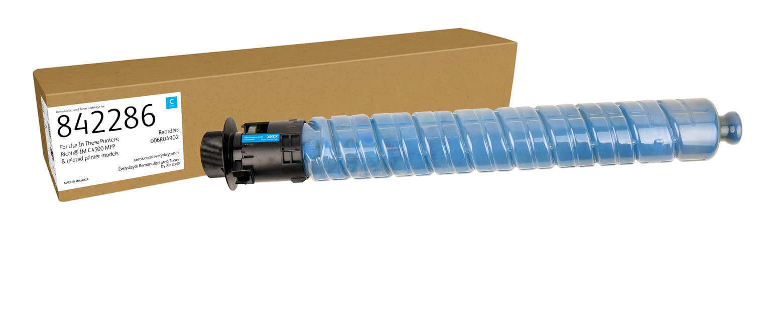 Everyday™ Cyan Remanufactured Toner by Xerox compatible with Ricoh 842286, Standard capacity